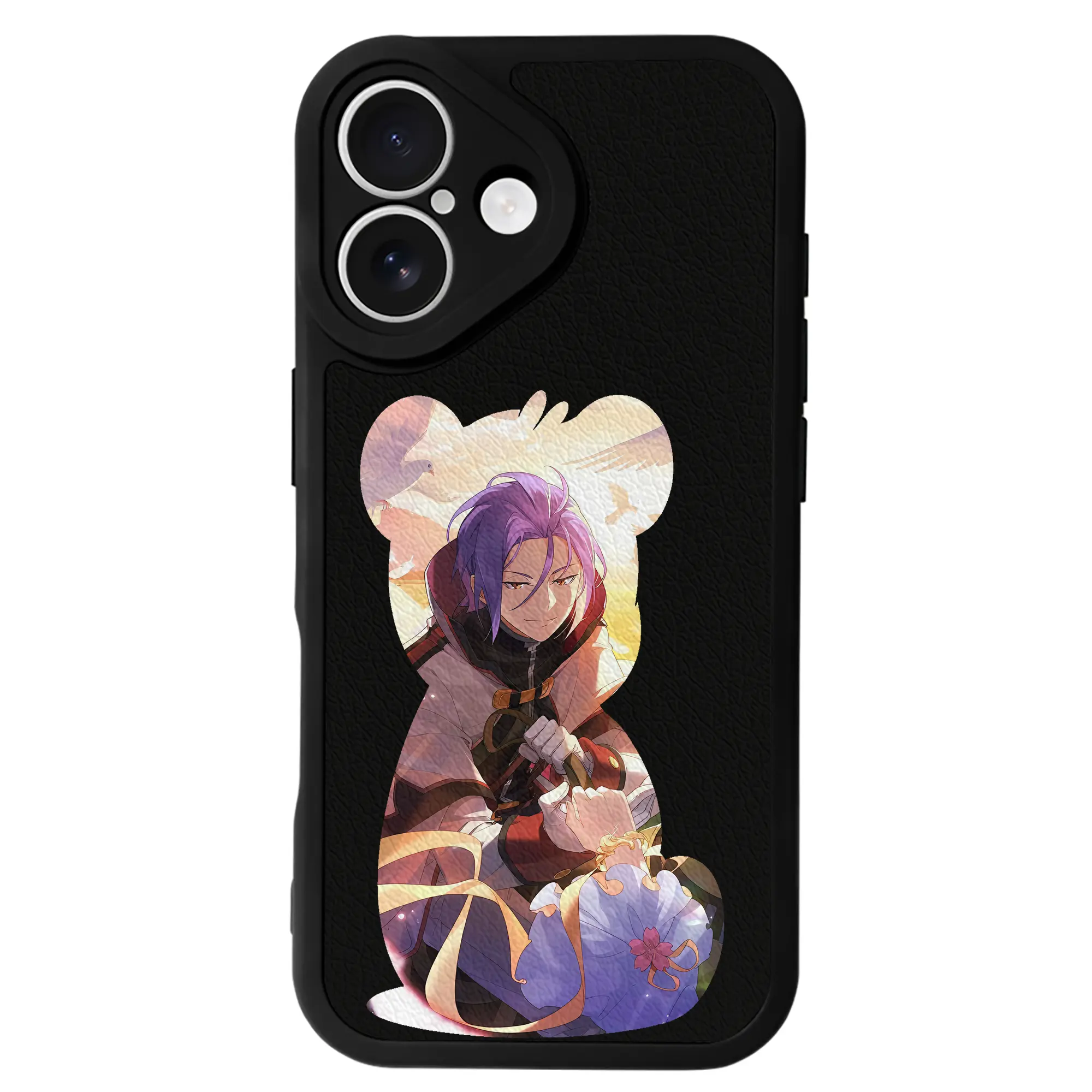 リゼロ グッズ ユリウス - IPhone 16シリーズ対応 ・ シリコンスマホケース ・ レザー調 ・ 高精度フィット ・ 耐衝撃 ・ ワイヤレス充電対応 ・ 精密カット